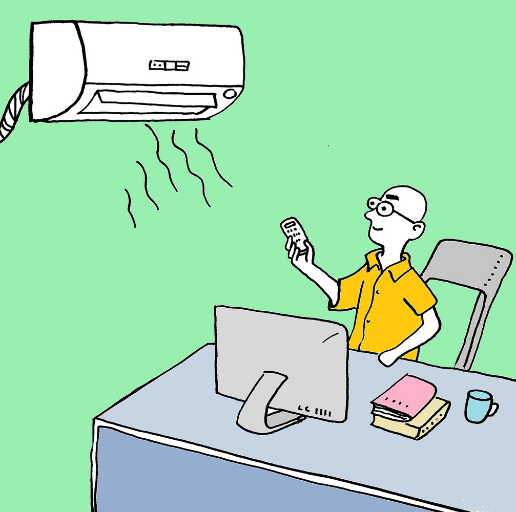 控制空調(diào)使用時間，設(shè)置制冷不低于26°C。夏季“空調(diào)高一度”，就能節(jié)約10%電能。.jpg